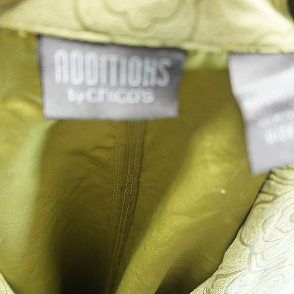 Additions by chicos faux suede embossed blouse size 3 - Picture 2 of 3